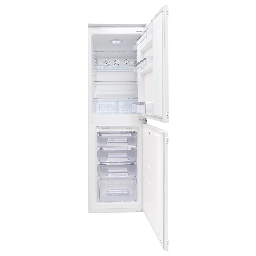 Amica BK296.3FA Integrated 50/50 Frost Free Fridge Freezer with Sliding Door Fixing Kit – White – F Rated #360376