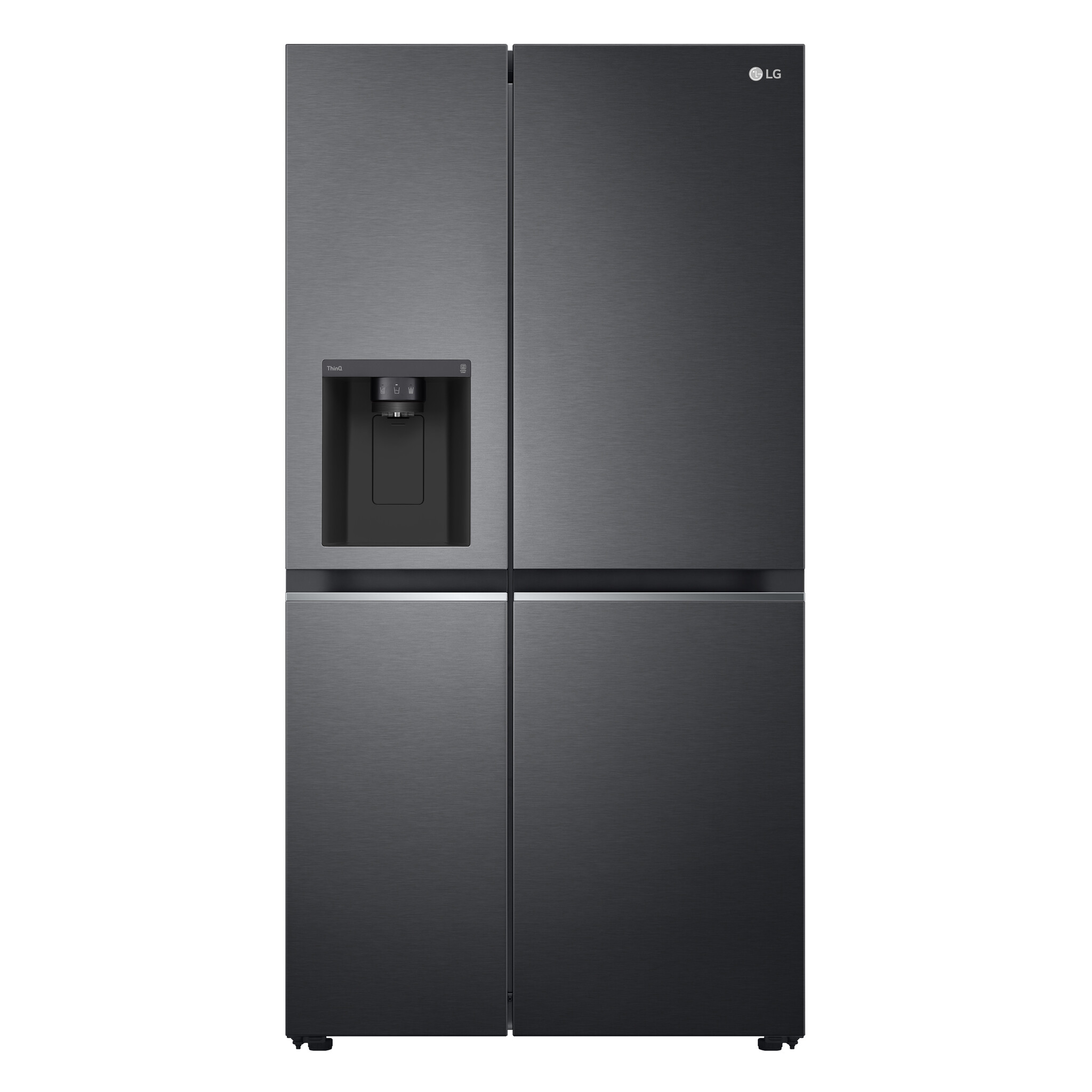 LG NatureFRESH™ GSLV70MCTF Wifi Connected Plumbed Total No Frost American Fridge Freezer Matte Black – F Rated #360561