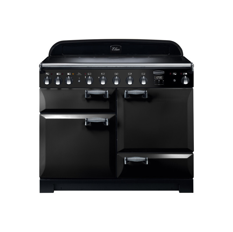 Rangemaster Elan Deluxe ELA110EIBL 110cm Electric Range Cooker with Induction Hob – Black – A/A Rated #364160