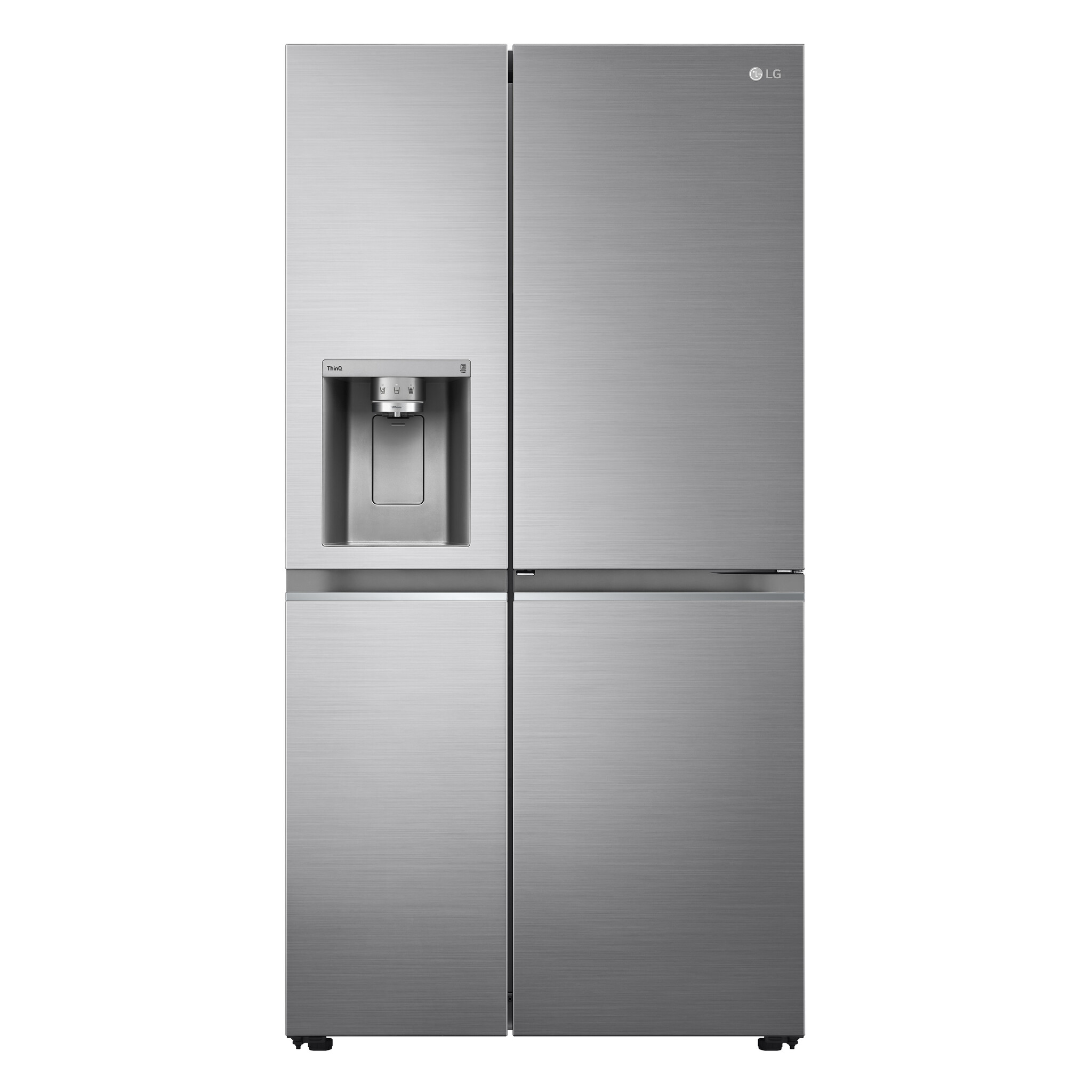 LG Door-in-Door™ GSJV90PZAE Wifi Connected Plumbed Frost Free American Fridge Freezer – Metallic Silver – E Rated #361379