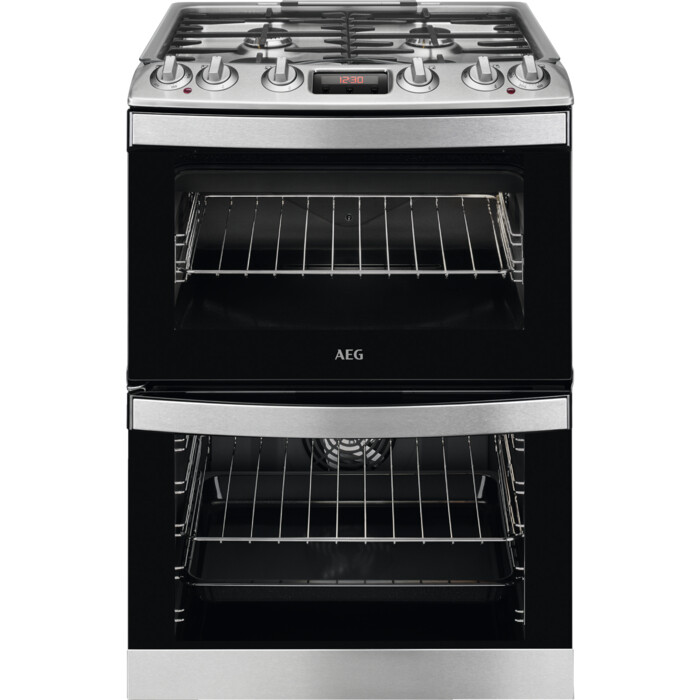 AEG CKB6540ACM 60cm Dual Fuel Cooker – Stainless Steel – A/A Rated #353740