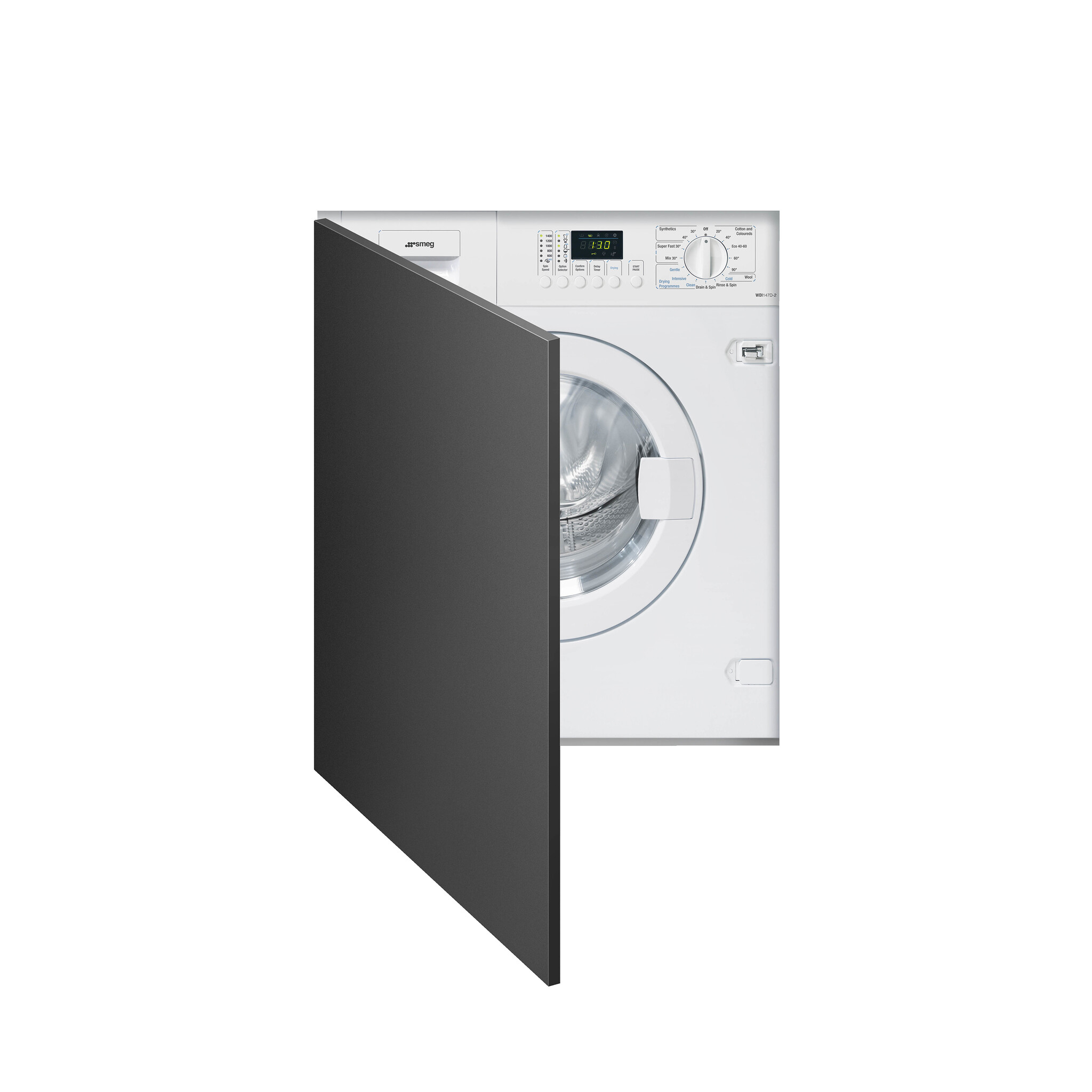 Smeg WDI147D-2 Integrated 7Kg / 4Kg Washer Dryer with 1400 rpm – White – E Rated #362050