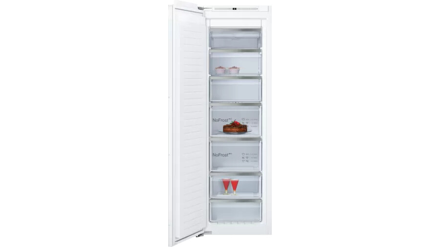 NEFF N90 GI7815CE0G Integrated Frost Free Upright Freezer with Fixed Door Fixing Kit – E Rated #363506
