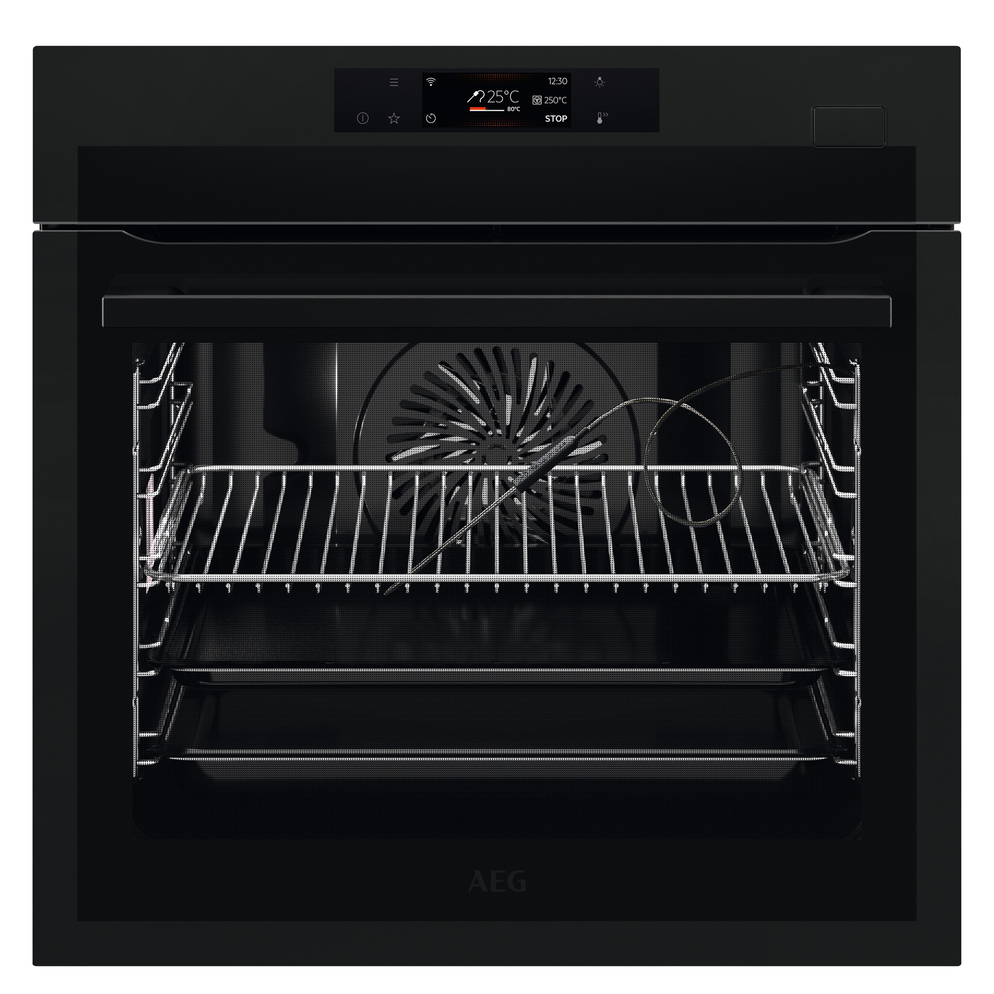 AEG AssistedCooking BSE778380T Built In Electric Single Oven – Matte Black – A++ Rated #362252