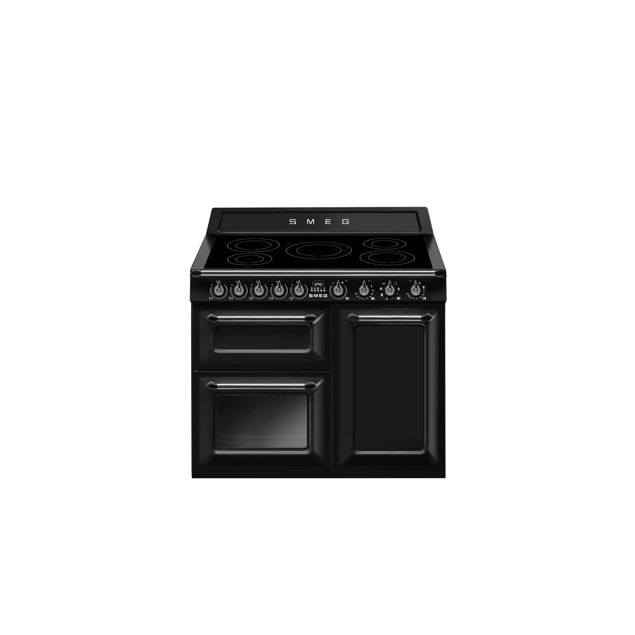 Smeg Victoria TR103IBL2 100cm Electric Range Cooker with Induction Hob – Black – A/B Rated #360395