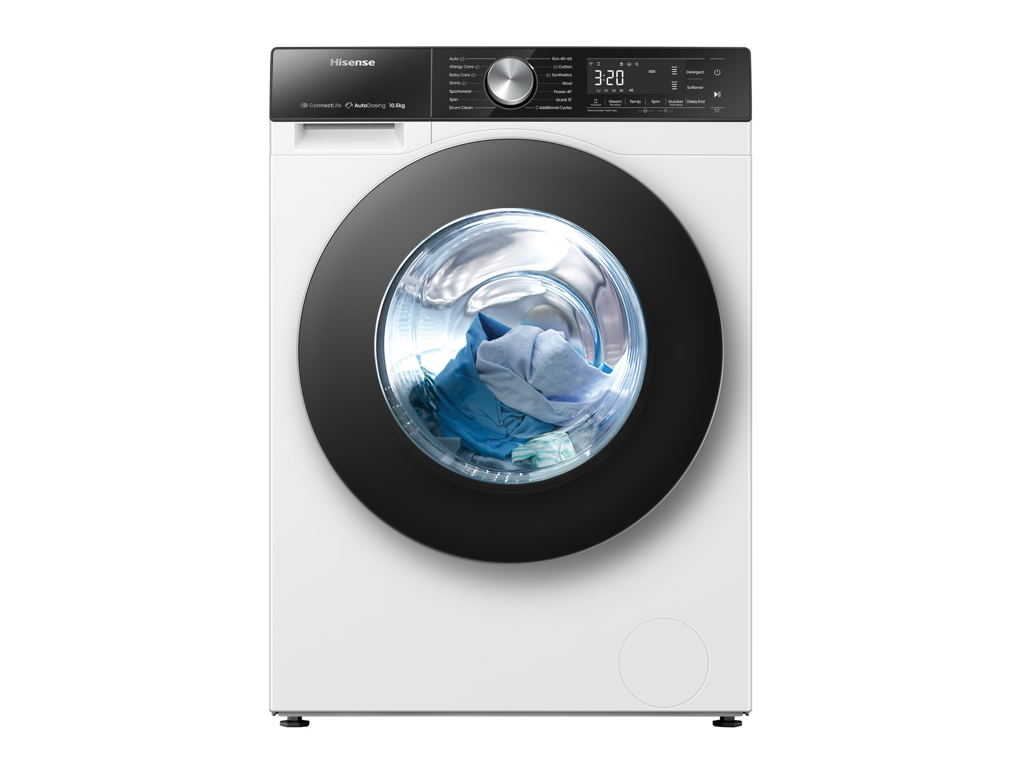 Hisense WF5S1045BW 10kg Washing Machine with 1400 rpm – White – A Rated #366235