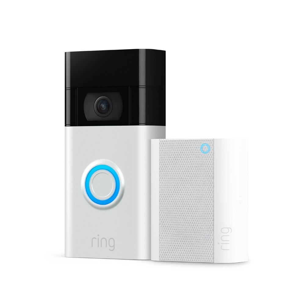 Ring Video Doorbell & Chime Gen 2 Bundle Full HD 1080p – Satin Nickel (8VRAYZ-SEU0BUN) #365024