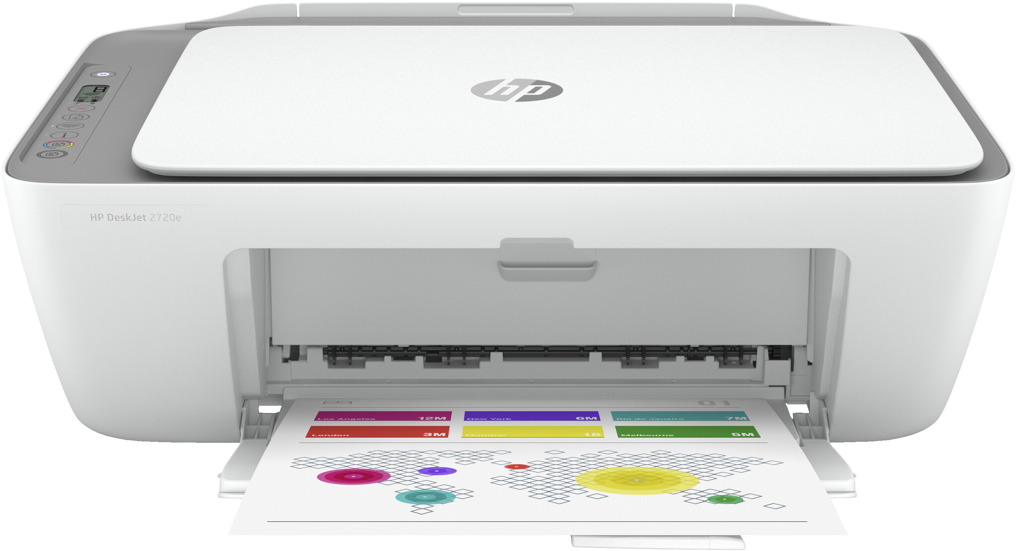 HP DeskJet 2720e All-In-One Inkjet Printer – Grey / White (26K67B#687) With ink #365067