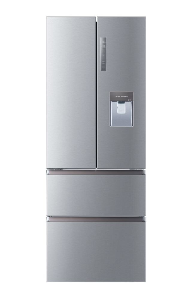 Haier HFR5719EWMP Non-Plumbed Total No Frost American Fridge Freezer – Platinum Inox – E Rated #367263