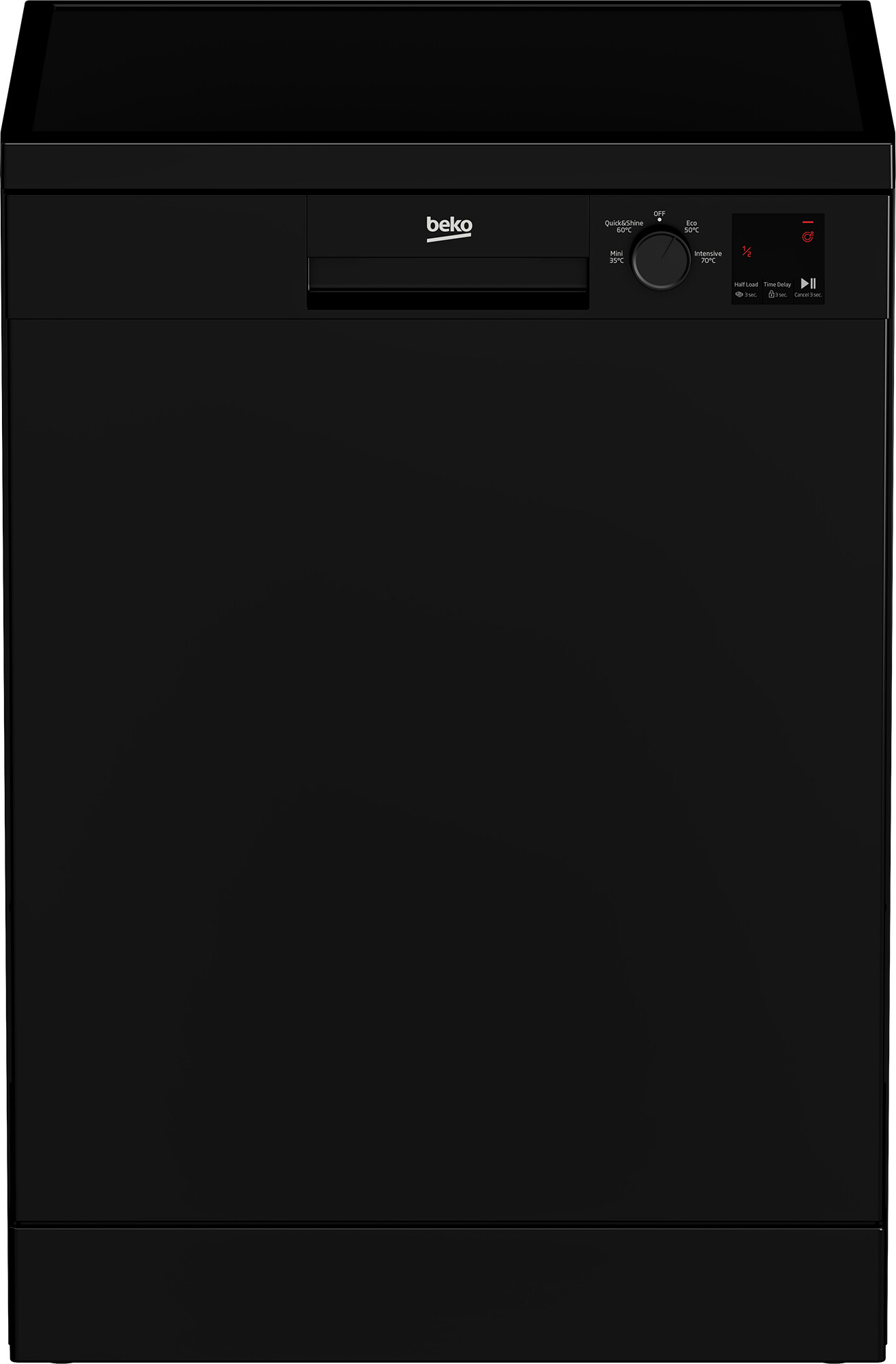 Beko DVN04320B Standard Dishwasher – Black – E Rated #366741