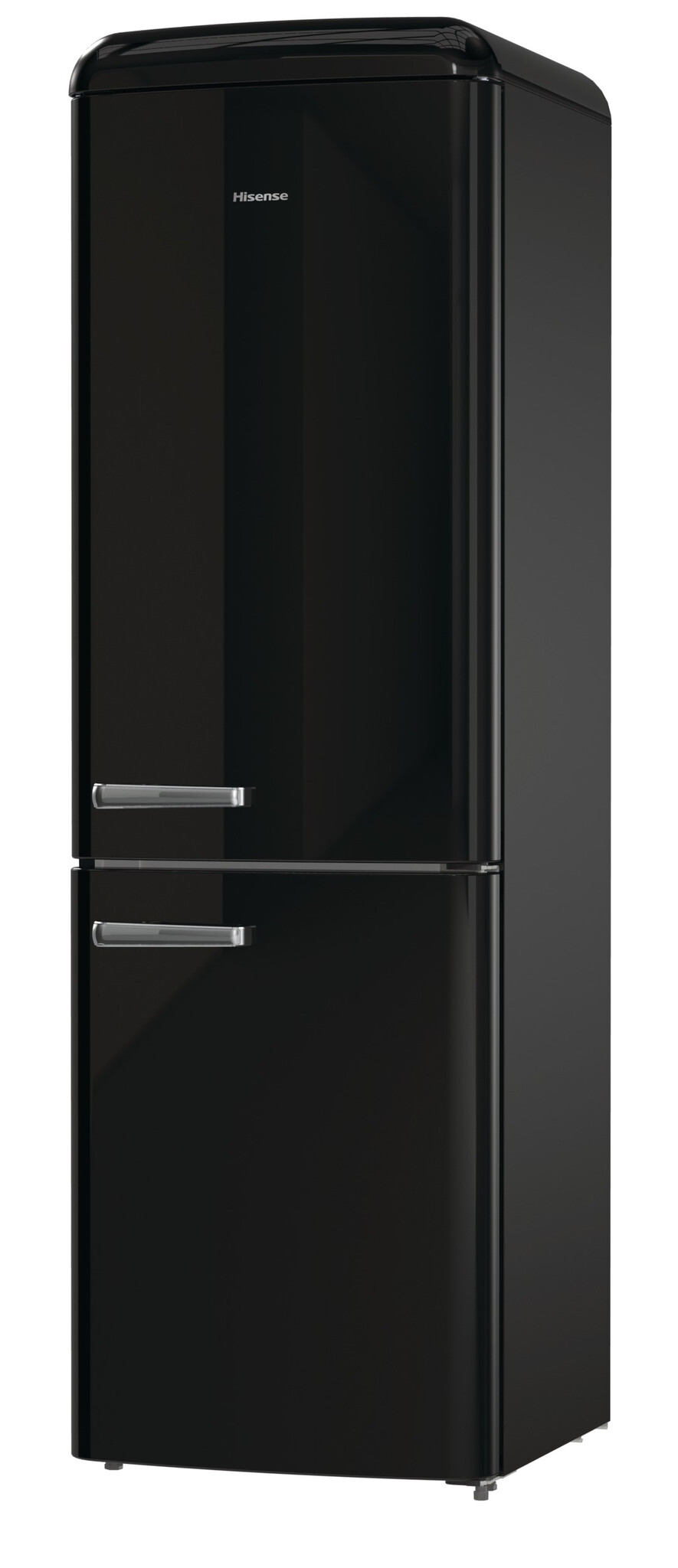 Hisense Retro RB390N4RBDUK 60/40 Frost Free Fridge Freezer – Black – D Rated #365404
