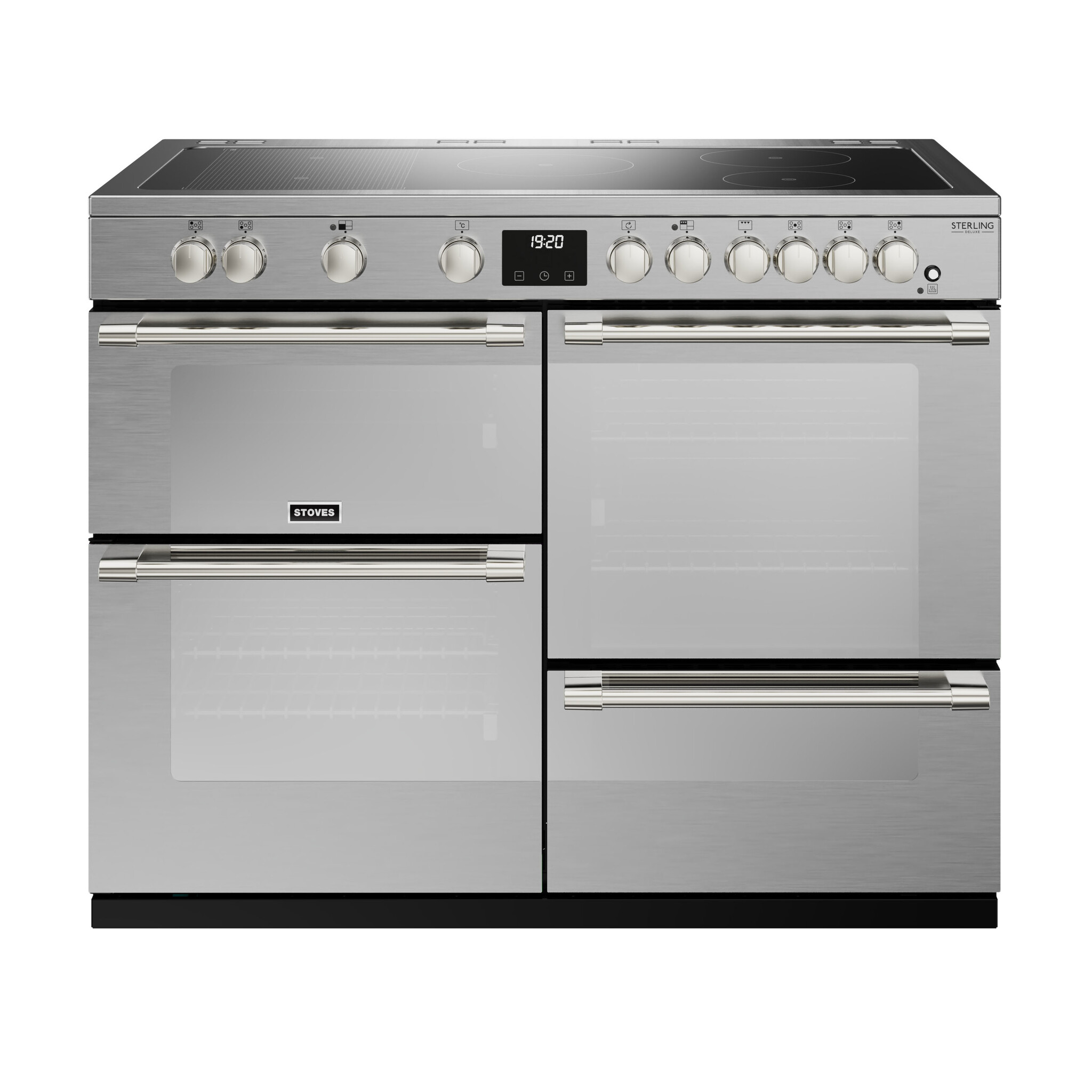 Stoves Sterling Deluxe ST DX STER D1100Ei RTY SS Electric Range Cooker with Induction Hob – Stainless Steel – A/A/A Rated #364532