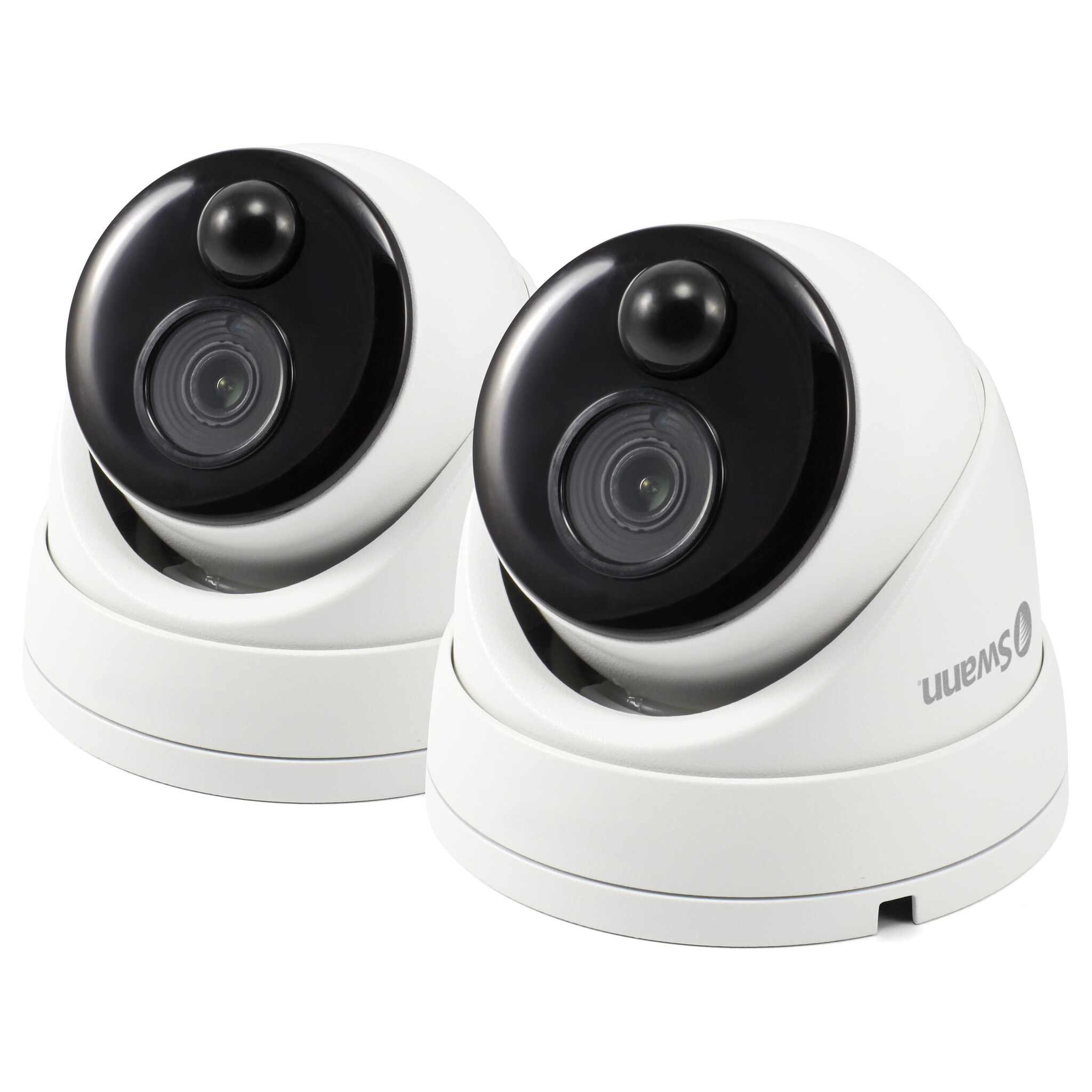 Swann Add on Dome Camera 2 Pack Full HD 1080p Smart Home Security Camera – White (SWPRO-1080MSDPK) #366335