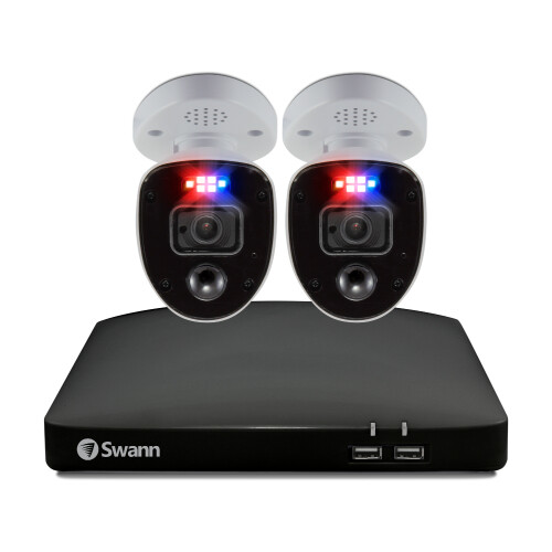 Swann Enforcer 2 Camera 4 Channel DVR Security System 4K Smart Home Security Camera – Black / White (SWDVK-456802RL-) #366916