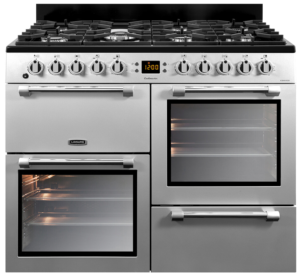 Leisure Cookmaster 100 CK100F232S 100cm Dual Fuel Range Cooker – Silver – A/A Rated #364965