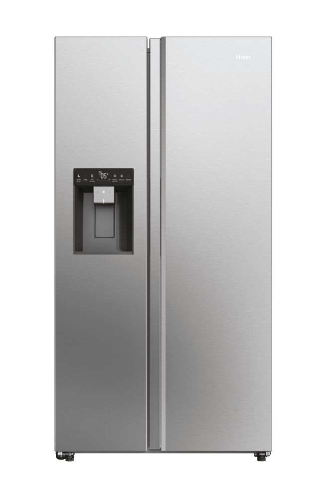 Haier HSW59F18DIMM Plumbed Frost Free American Fridge Freezer – Stainless Steel – D Rated #364985