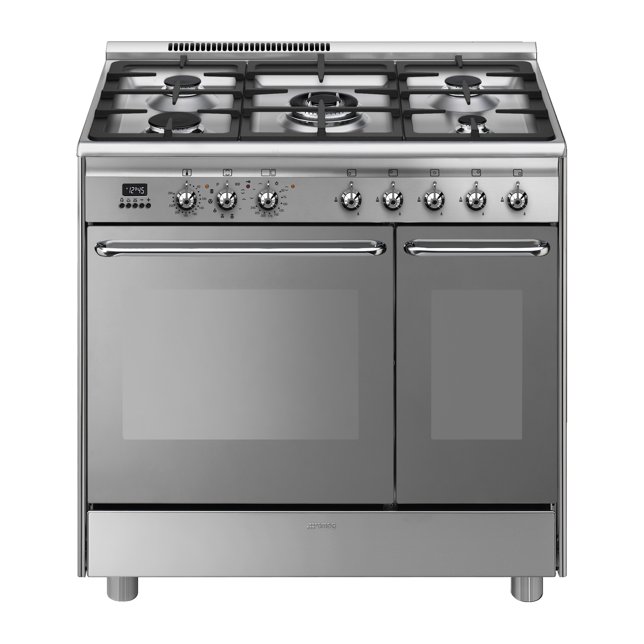 Smeg CG92PX9 90cm Dual Fuel Range Cooker – Stainless Steel – A/A Rated #365447
