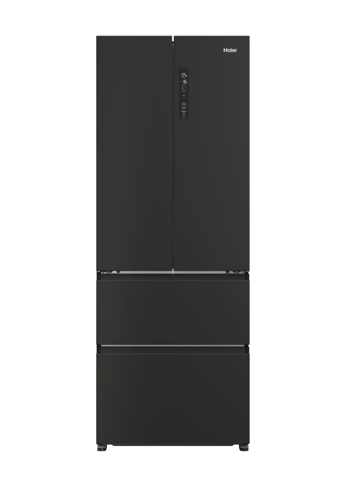 Haier HFR5719ENPB Non-Plumbed American Fridge Freezer (70cm Wide) – Slate Black – E Rated #367123