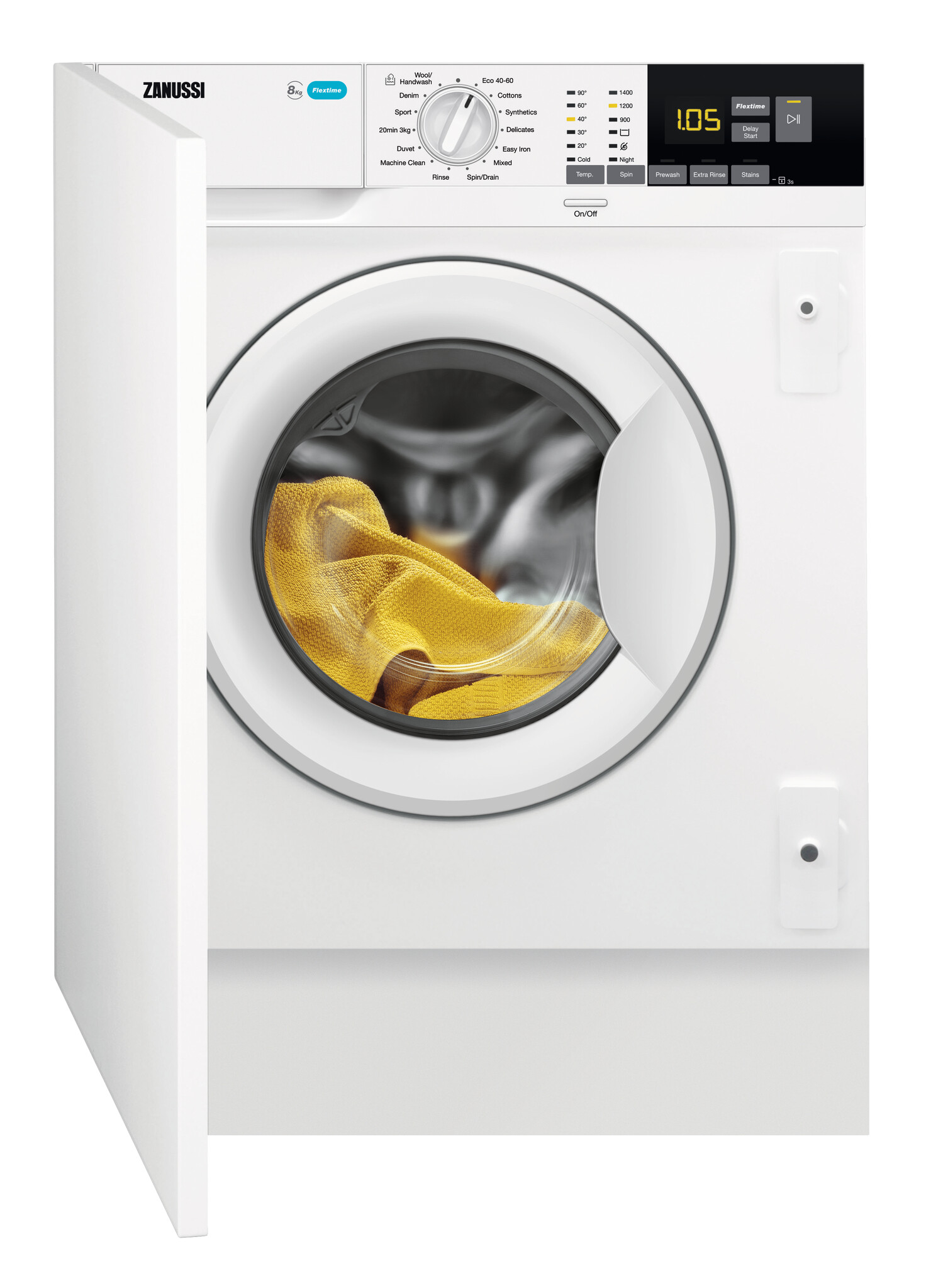 Zanussi ZW84PCBI Integrated 8kg Washing Machine with 1400 rpm – White – B Rated #366291