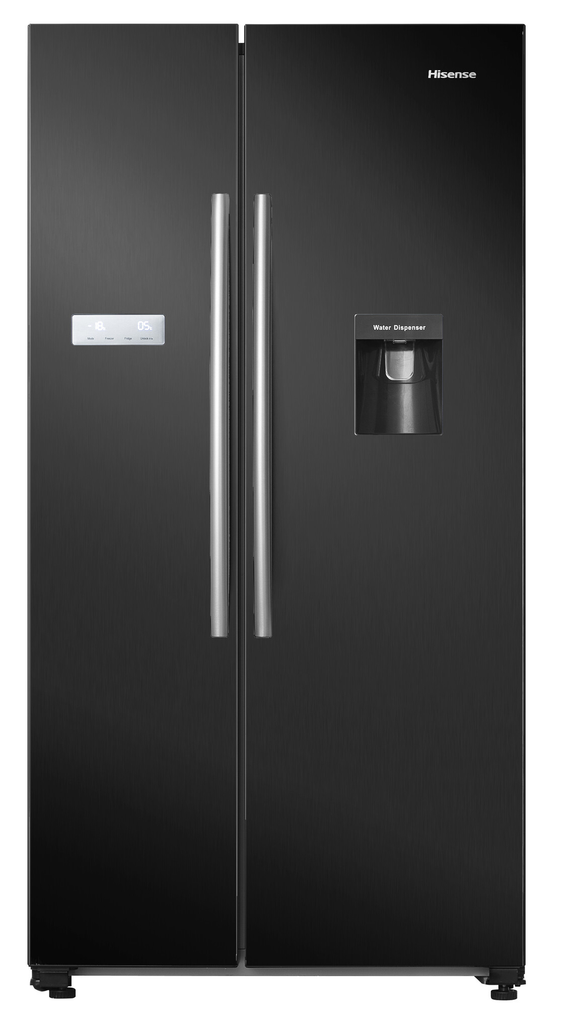 Hisense RS741N4WBE Non-Plumbed Total No Frost American Fridge Freezer – Black – E Rated #367128