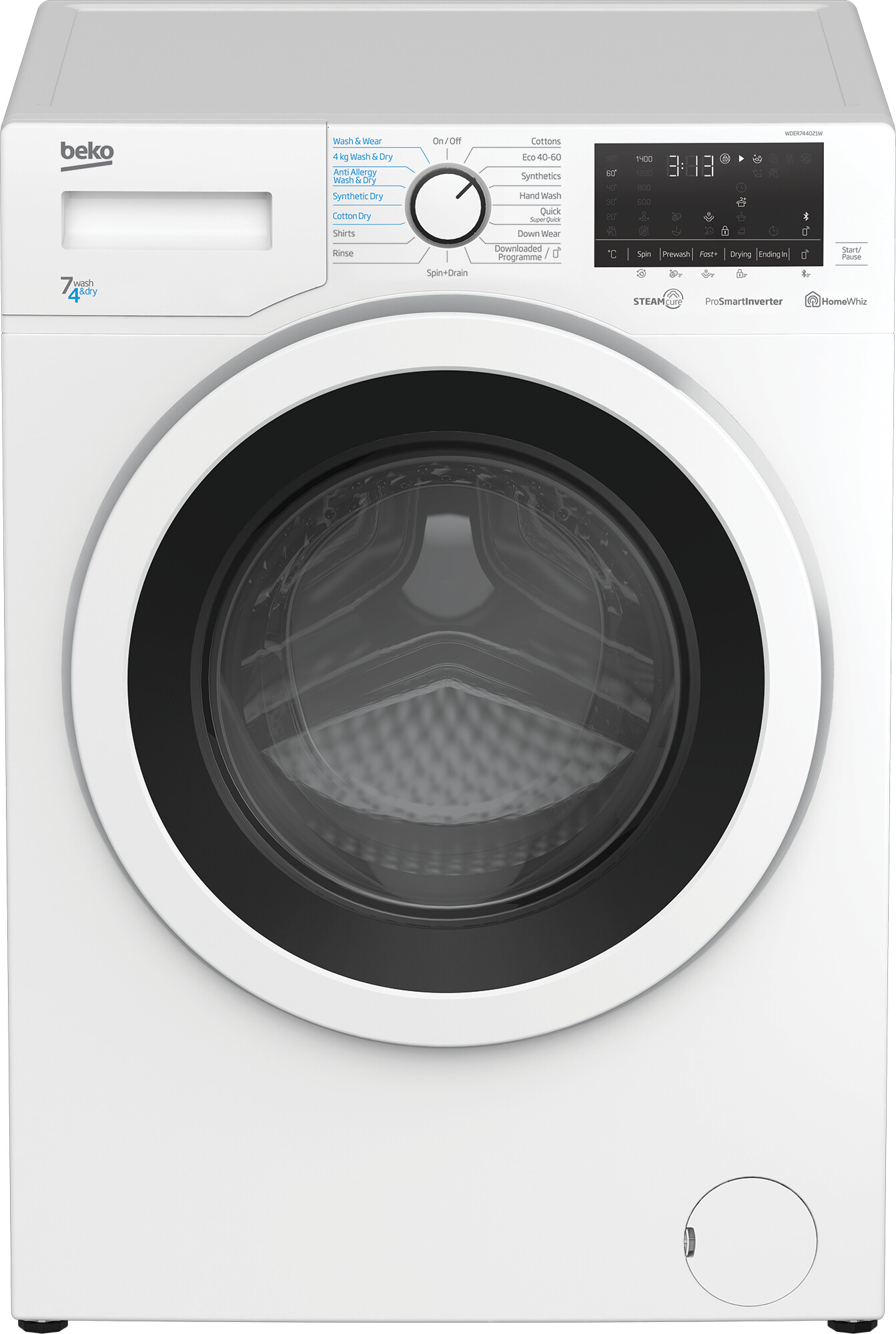 Beko RecycledTub® WDER7440421W 7Kg / 4Kg Washer Dryer with 1400 rpm – White – D Rated #366776