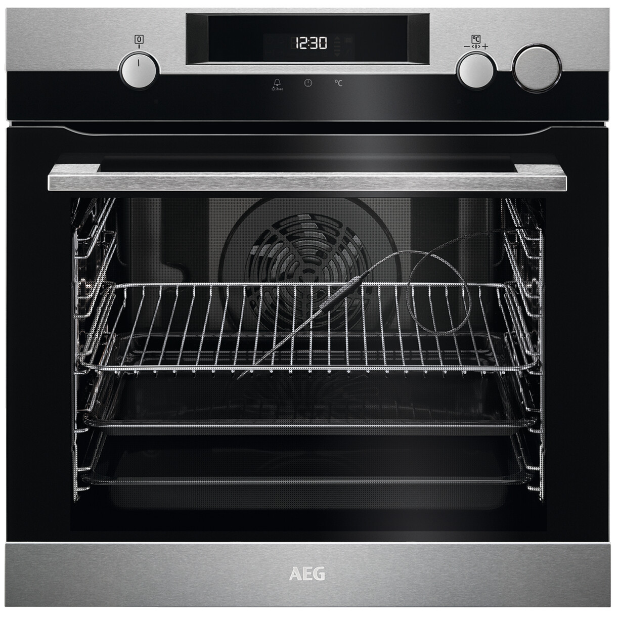 AEG Electric Single Oven BSK577221M 72L 3380W A+  – Black / Stainless Steel